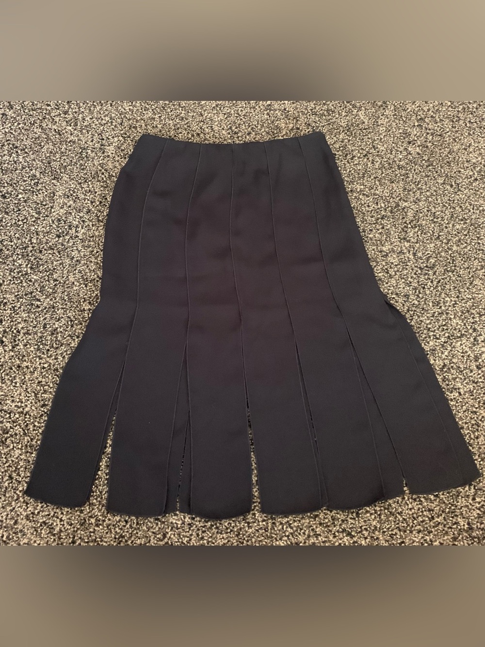 3 for $30 ⚡️WHBM Black Pleated Panel Midi Skirt - Women size 2 NWT